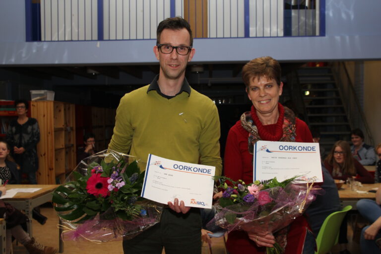 Jan Boer en Alie Zwep 25 jaar muzikant bij De Eendracht